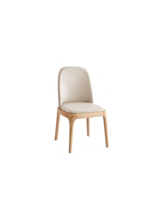 Dining Room Wooden Chair Beige 57x46x88cm