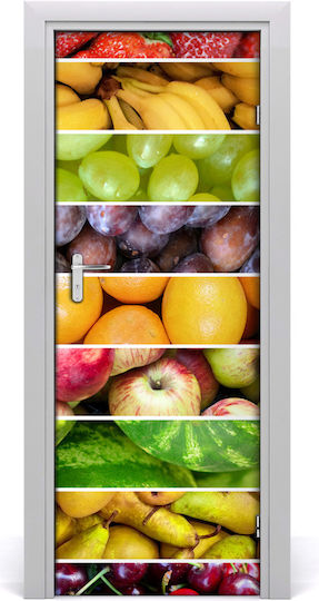Декоративно Стикер Врата Colorful Fruits 1бр doorsticker-f-69288644 75x205бр Tulup