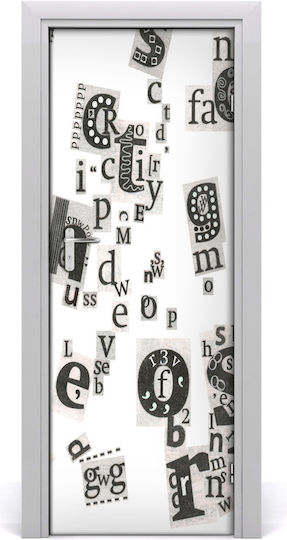Autocolant Decorativ Ușa Letters From Newspaper 1buc 75x205buc Tulup Autocolant Decorativ Ușa Letters From Newspaper 1buc 75x205buc Tulup