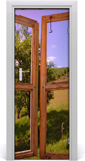 Διακοσμητικό Αυτοκόλλητο Πόρτας Landscape Outside The Window 95x205εκ. Tulup