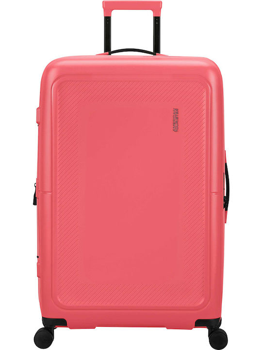 American Tourister Spinner Exp Large Hard Suitcase Sugar Pink With 4 Wheels Height 79cm