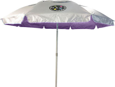 Maui & Sons Foldable Beach Umbrella Diameter 1.9m Lila