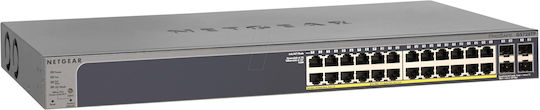 NetGear GS728TP v3 Managed L2 PoE+ Switch με 24 Θύρες Gigabit (1Gbps) Ethernet και 4 SFP Θύρες