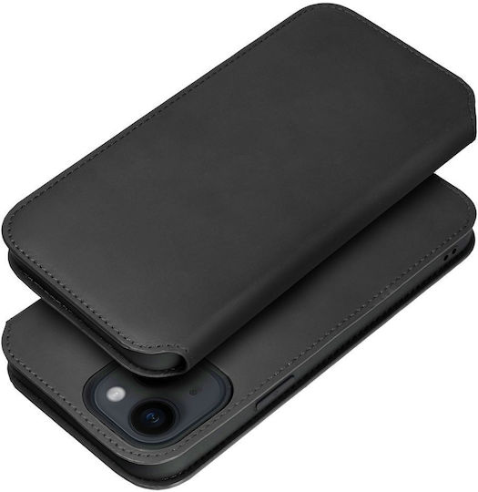 Dual Pocket Book Piele / Plastic Negru (Redmi Note 13 4G)