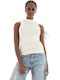 Damenbluse Baumwollarmes Off-White