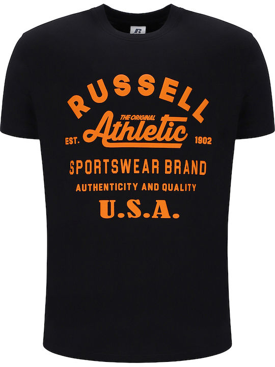Russell Athletic Ανδρικό T-shirt Κοντομάνικο Μαυρη