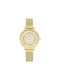 Go Girl Only Crystals Womens Watch Battery with Gold Stainless Steel Bracelet