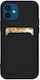 Hurtel Card Wallet Silicone Black (Galaxy A42)