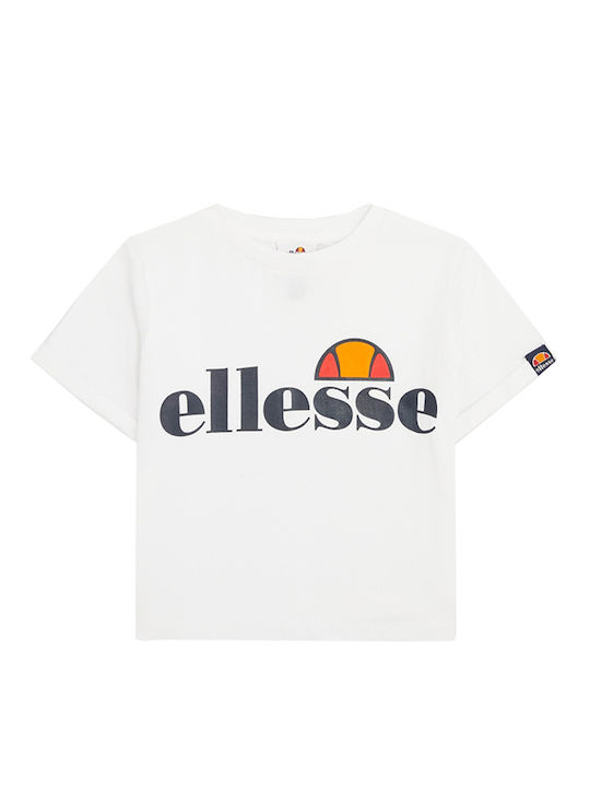 Ellesse Παιδικό Crop Top Κοντομάνικο Λευκό Nicky