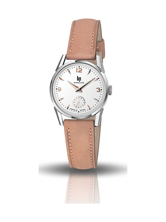 Lip Watches Γυναικείο Ρολόι Μπαταρίας με Ασημί Δερμάτινο Λουράκι