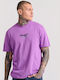 Funky Buddha Men's Short Sleeve T-shirt Purple