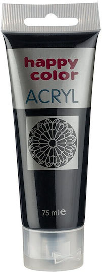 Happy Color Ακρυλικό Χρώμα Ζωγραφικής Black 75ml