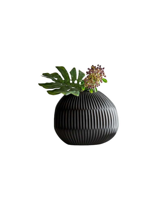 Philippi Vază Decorativă Sticlă Negru 1buc