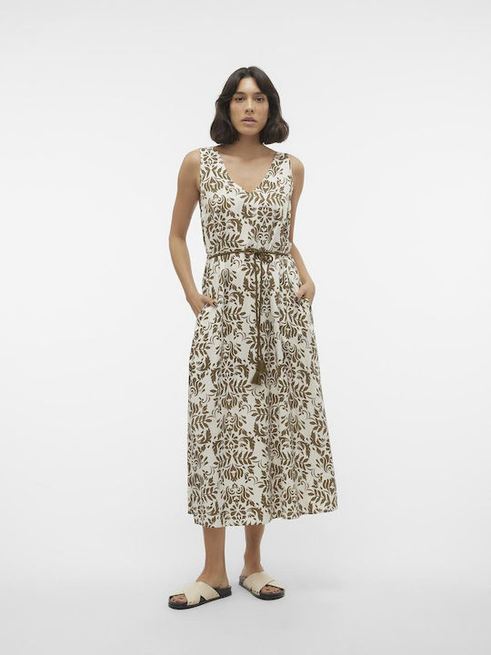 Vero Moda Sommer Maxi Kleid Ecru