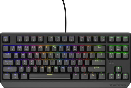 Genesis Thor 230 TKL Gaming Mechanical Keyboard Tenkeyless with Outemu Red Switches and RGB Lighting English US