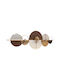 Geometric Wall Decor Element Brown Made of Metal