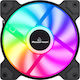 Powertech PT-1170 Ventilator Carcasă 120mm (1200rpm / 38.25cfm) cu Iluminare RGB și Conexiune 3-Pin / 4-Pin Molex