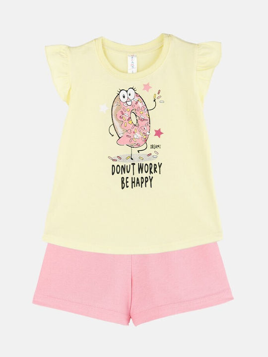 Dreams Kids Pyjamas Yellow/pink