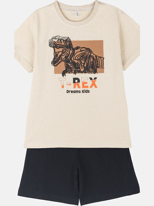 Dreams by Joyce Kids Nightwear Summer Beige/Black Trex