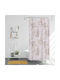 Flamingo + Rug Shaggy Shower Curtain 180x200cm Beige