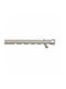 Metallic Curtain Pole Soleil Tapo Single Diameter 25mm Length 160cm Nickel Color 3