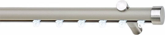Metallic Curtain Pole Soleil Tapo Single Diameter 25mm Length 160cm Nickel Color 3 A298805 16694