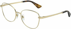 Dolce & Gabbana Damen Metallischer Brillengeste...