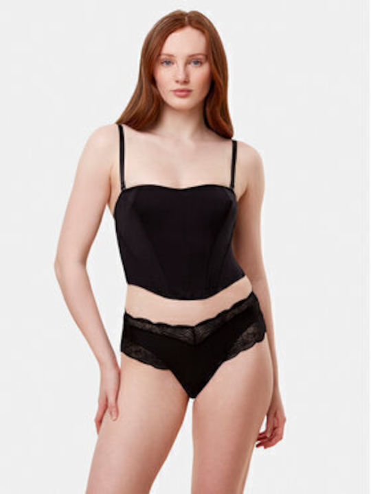 High-waisted Women's Slip Black