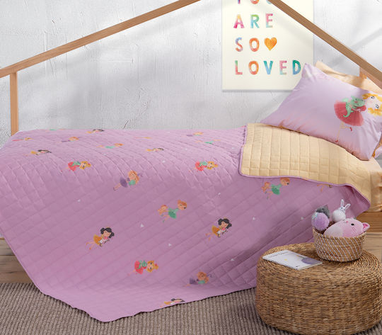 Nef-Nef Homeware Kids Semi Double Quilt Sweet Little Girls Rose 180x240cm