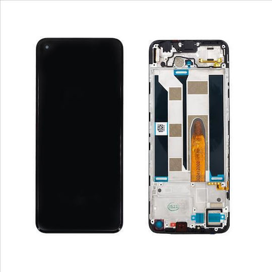 Οθόνη Display mit Touch-Mechanismus und Rahmen für REALME 8 RMX3085 (Schwarz)