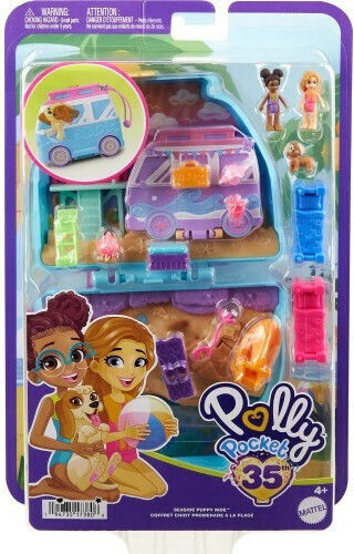 Mattel Miniature Toy Polly Pocket SEASIDE PUPPY RIDE Multicolour