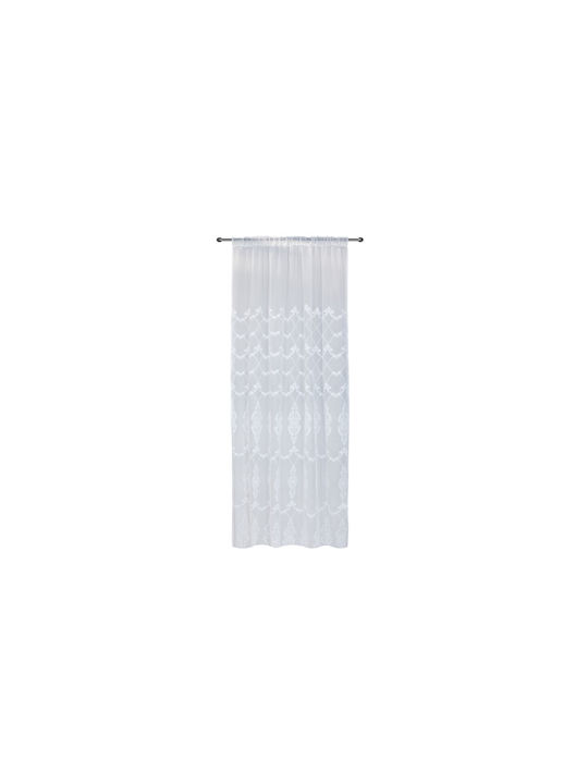 Easy Home Curtain with Pencil Pleat Gordon White 140x270cm