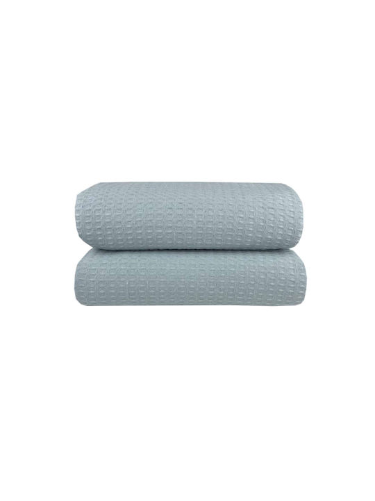 Sidirela Pique Blanket Double 230x245cm Petrol Blue