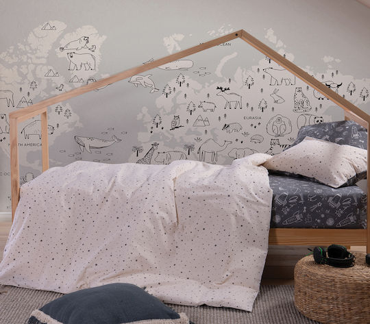 Nef-Nef Homeware Комплект чаршафи Единично Памучни My Space Ecru 170x260см 3бр