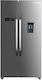Heinner 439lt Total NoFrost Î176.5xL90xA59.5cm. Inox HSBS-H439NFXWDE++
