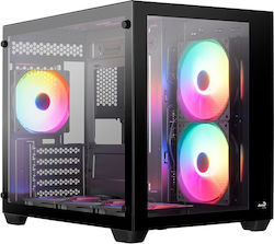 Aerocool Dryft Mini Mini tower Cutie de calculator cu iluminare RGB Negru