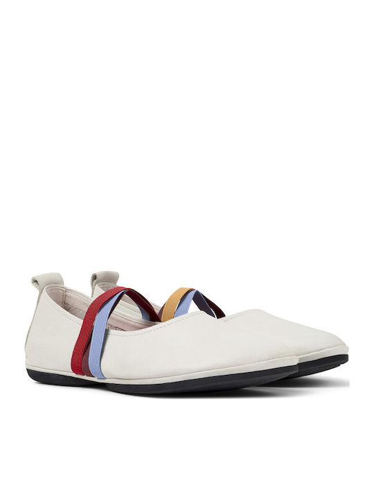 Camper Leather Ballerinas Right Nina White