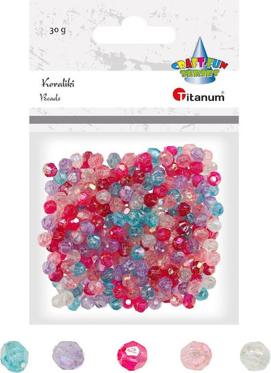 Titanum Χάντρα Χειροτεχνίας Λευκή 6mm 30gr