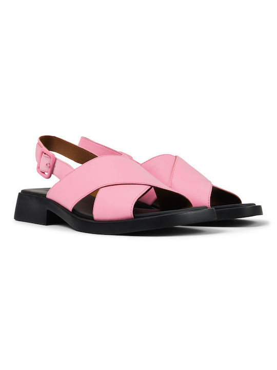 Camper Leder Damen Sandalen in Rosa Farbe