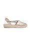 Women's Leather Espadrilles Gray