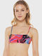 D3 Ovin Tropical Bandeau Bikini Top Rosa