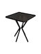 Prestone Square Table Wooden with Metal Frame Black 70x70x75cm