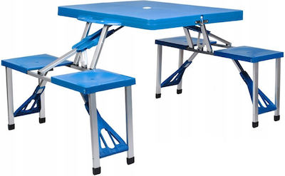 Trizand Tabelle Aluminium Klappbar für Camping Campingmöbel Blau