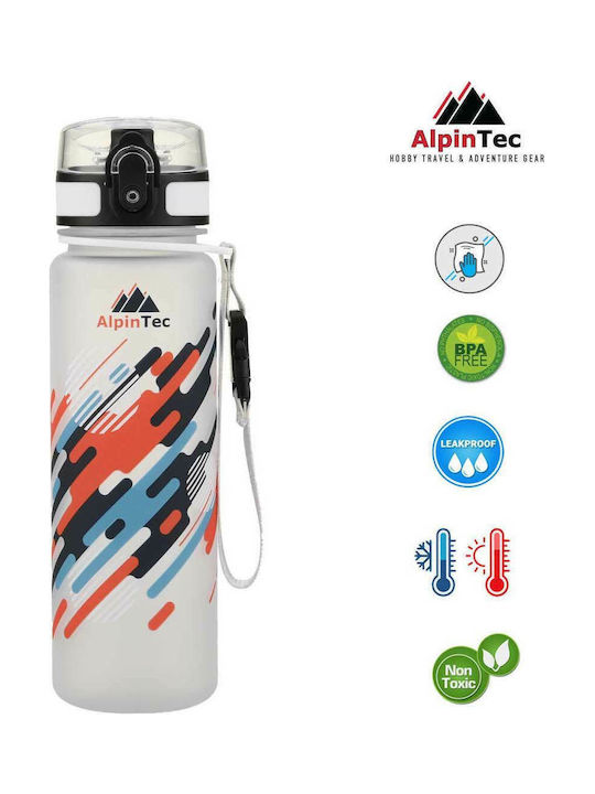 AlpinPro Wasserflasche Kunststoff 500ml Weiß