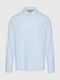 Funky Buddha Men's Shirt Long Sleeve Cotton Blue