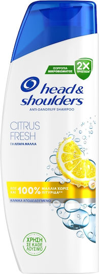 Head & Shoulders Citrus Fresh Σαμπουάν κατά της Πιτυρίδας για Λιπαρά Μαλλιά 330ml