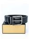 Wide Men's Belt from Artificial Leather Black