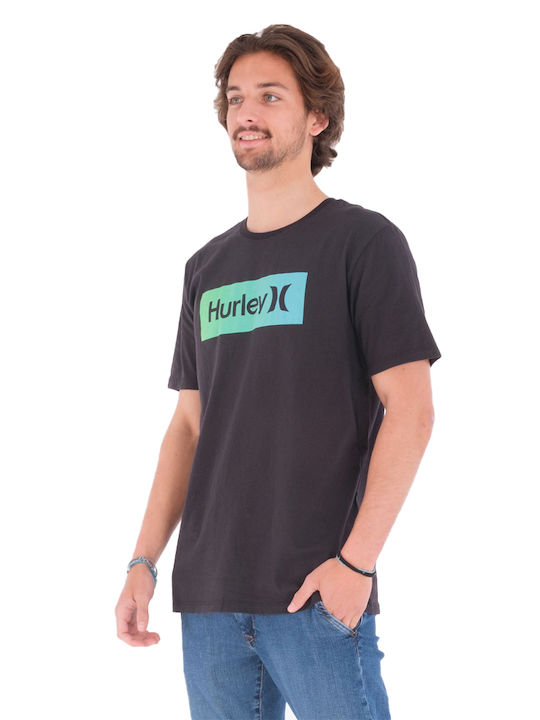 Hurley Ανδρικό T-shirt Κοντομάνικο Μαύρο