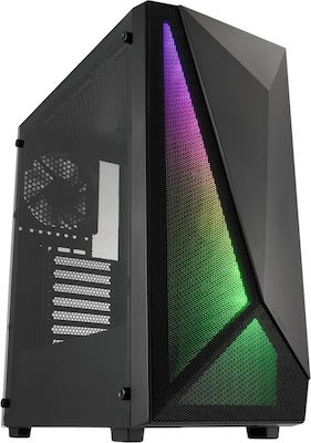 FSP/Fortron POC0000213 Midi-Turm Computergehäuse mit RGB-Beleuchtung Schwarz