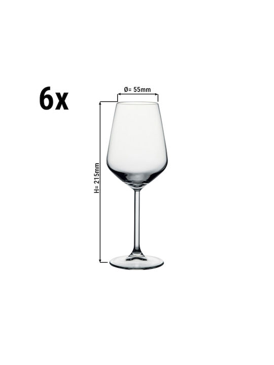 GGM Gastro Set de Pahare Vin alb / pentru apa din Sticlă 350ml 6buc